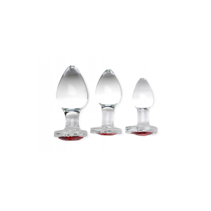 Hjerteformet buttplug sæt fra Booty Sparks set fra en anden vinkel