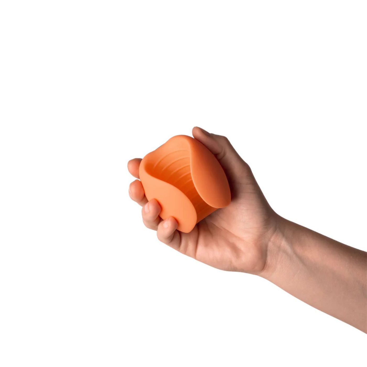 Peach vibrerende penissleeve fra Emojibator set fra siden