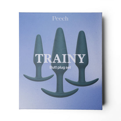 Trainy buttplug sæt set fra siden