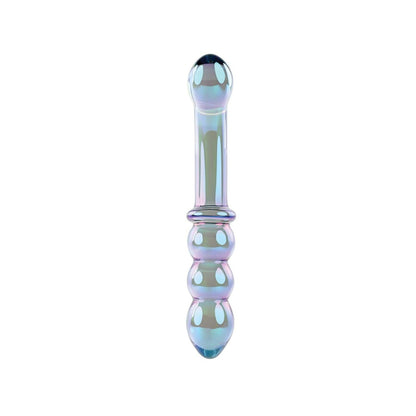 Galaxy riflet glas dildo fra Peech set skråt forfra