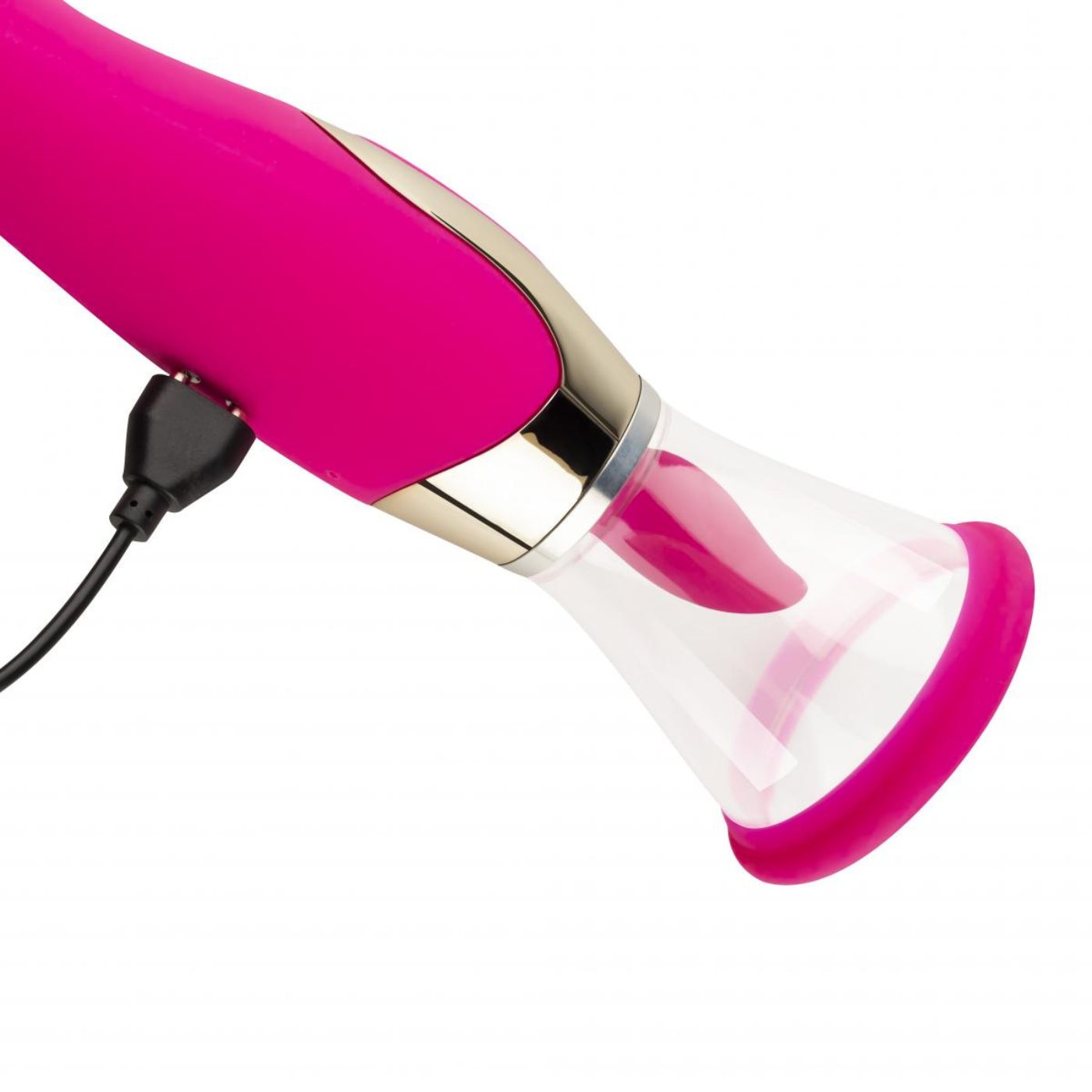 Labia pumpe og vibrator fra Peech set ovenfra
