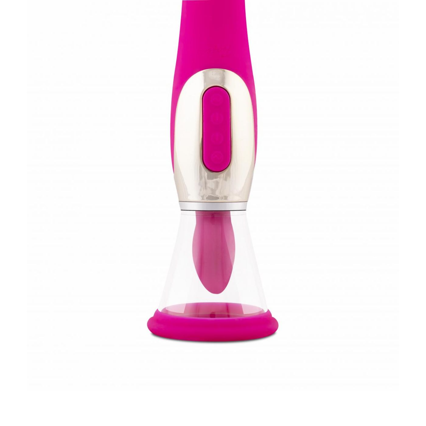 Labia pumpe og vibrator fra Peech set skråt forfra
