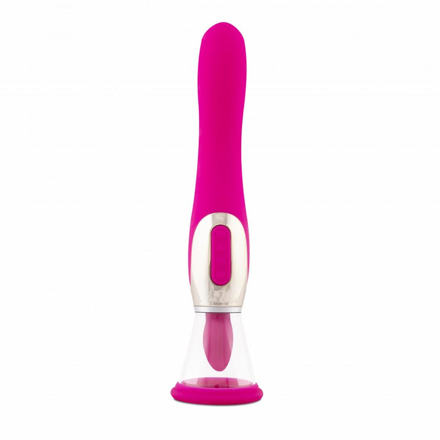Labia pumpe og vibrator fra Peech set fra en anden vinkel