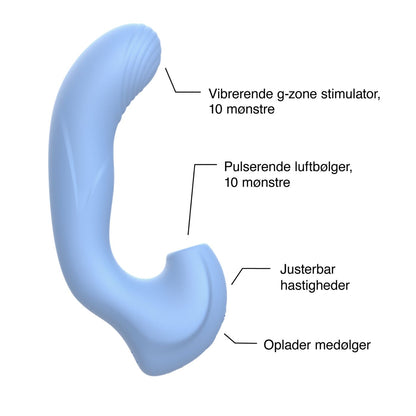 Bia vibrator og stimulator set forfra