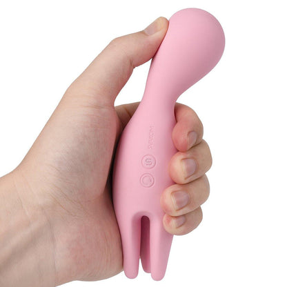 Nymph vibrator pink set fra en anden vinkel